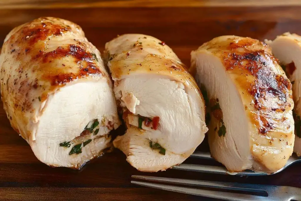 Chicken Roulade: 7 Best Tips to Master This Elegant Dish 3 Chicken roulade served with mashed potatoes and asparagus
