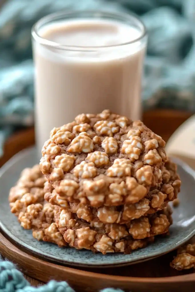 Star Crunch Dessert You Need To Try Now (No Oven Required!) 3 Star Crunch cookies served with milk and coffee on cozy tray
