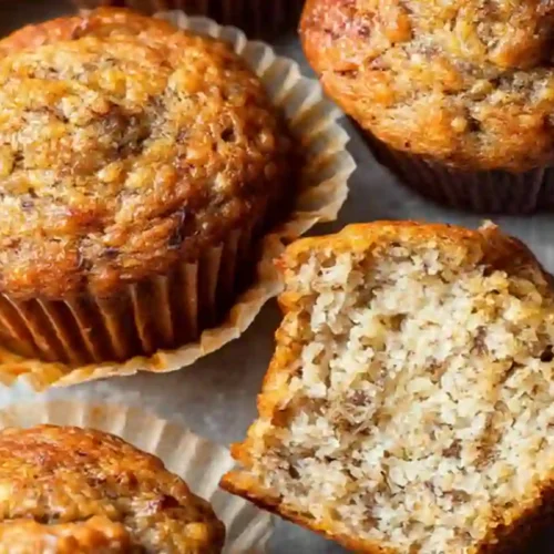 Easy Moist Banana Muffins with Nuts – Best Quick Banana Bread Muffin Recipe 3 Easy Moist Banana Muffins