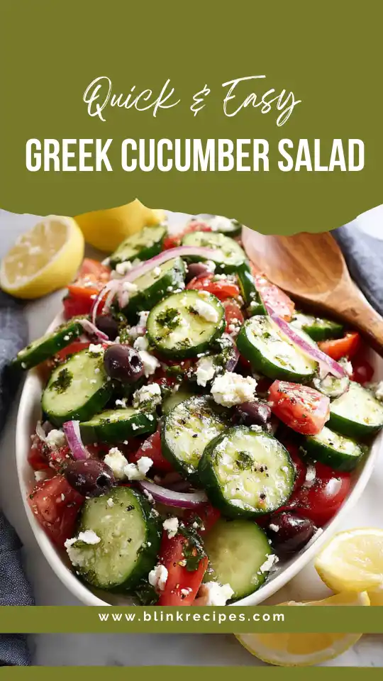 Quick & Easy Greek Cucumber Salad: Refreshing Summer Salad Recipe 2 Quick & Easy Greek Cucumber Salad
