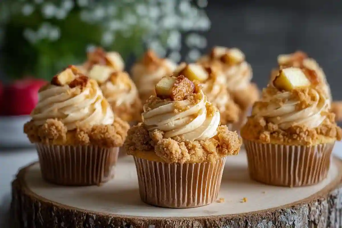 Apple Crumble Cupcakes Recipe with Caramel Drizzle 1 Apple Crumble Cupcakes