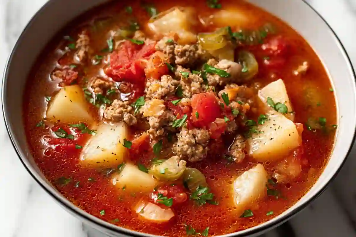 Easy Soup With Ground Beef โ Comforting Weeknight Meal 1 Easy Soup With Ground Beef