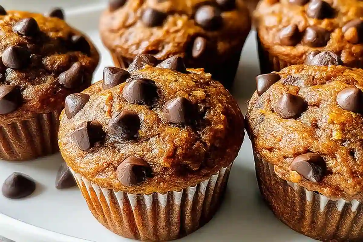 Healthy Pumpkin Chocolate Chip Muffins Recipe