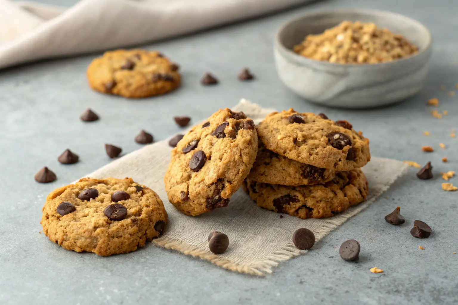 Healthy Grab-and-Go Breakfast Cookies Recipe 1 Close-up of Healthy Grab-and-Go Breakfast Cookies on a table.
