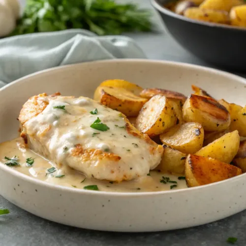 Garlic Parmesan Chicken and Potatoes in Crockpot 2 Garlic Parmesan Chicken and Potatoes in Crockpot