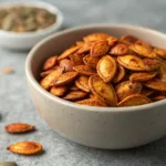 Spicy toasted pumpkin seeds roasted with chili and paprika seasoning