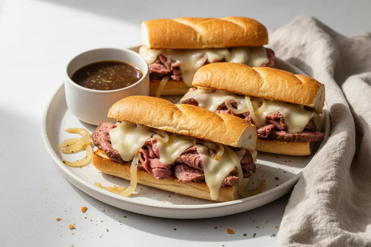 crockpot french dip sandwiches